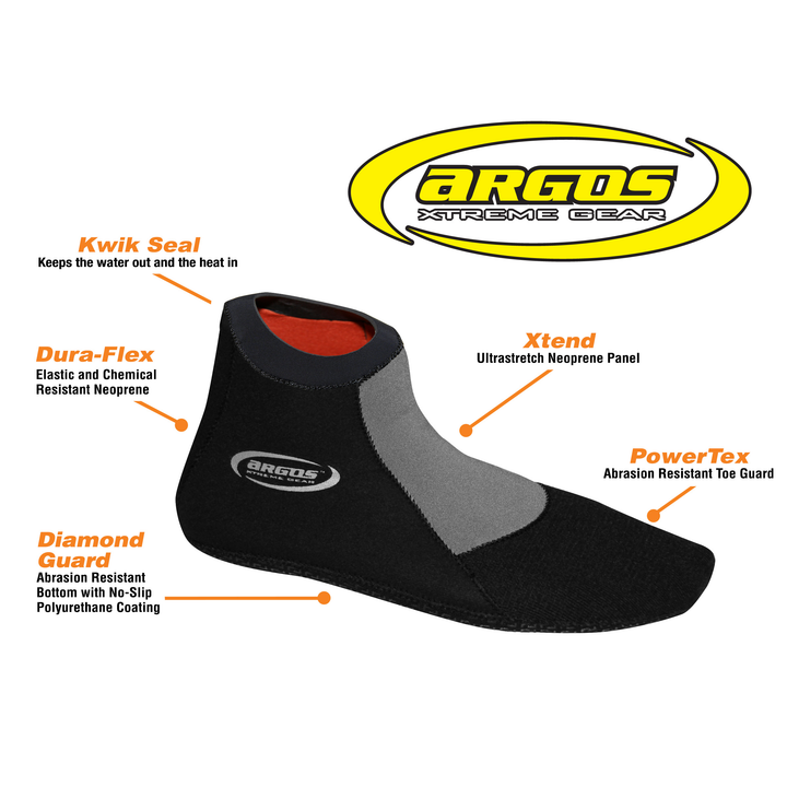 Argos Stealth Shorty bootie - Quick Seal diagram
