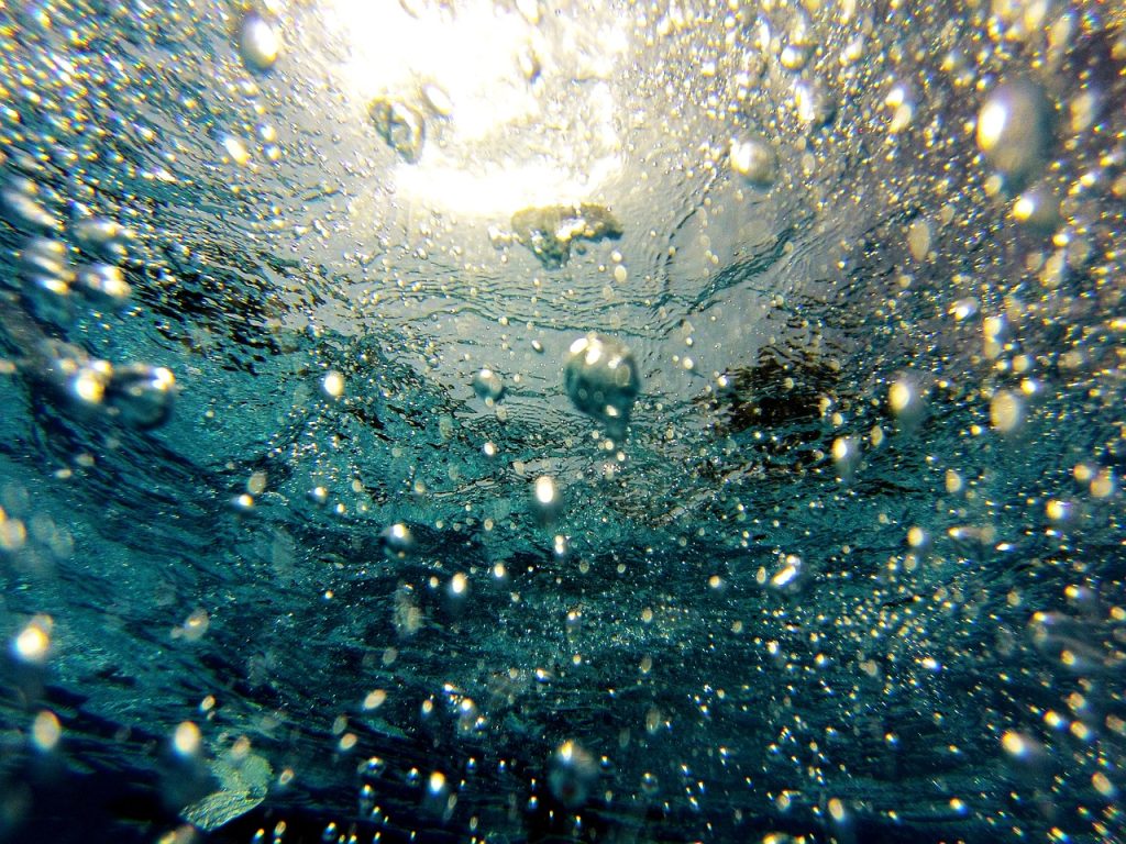 bubbles, water, air